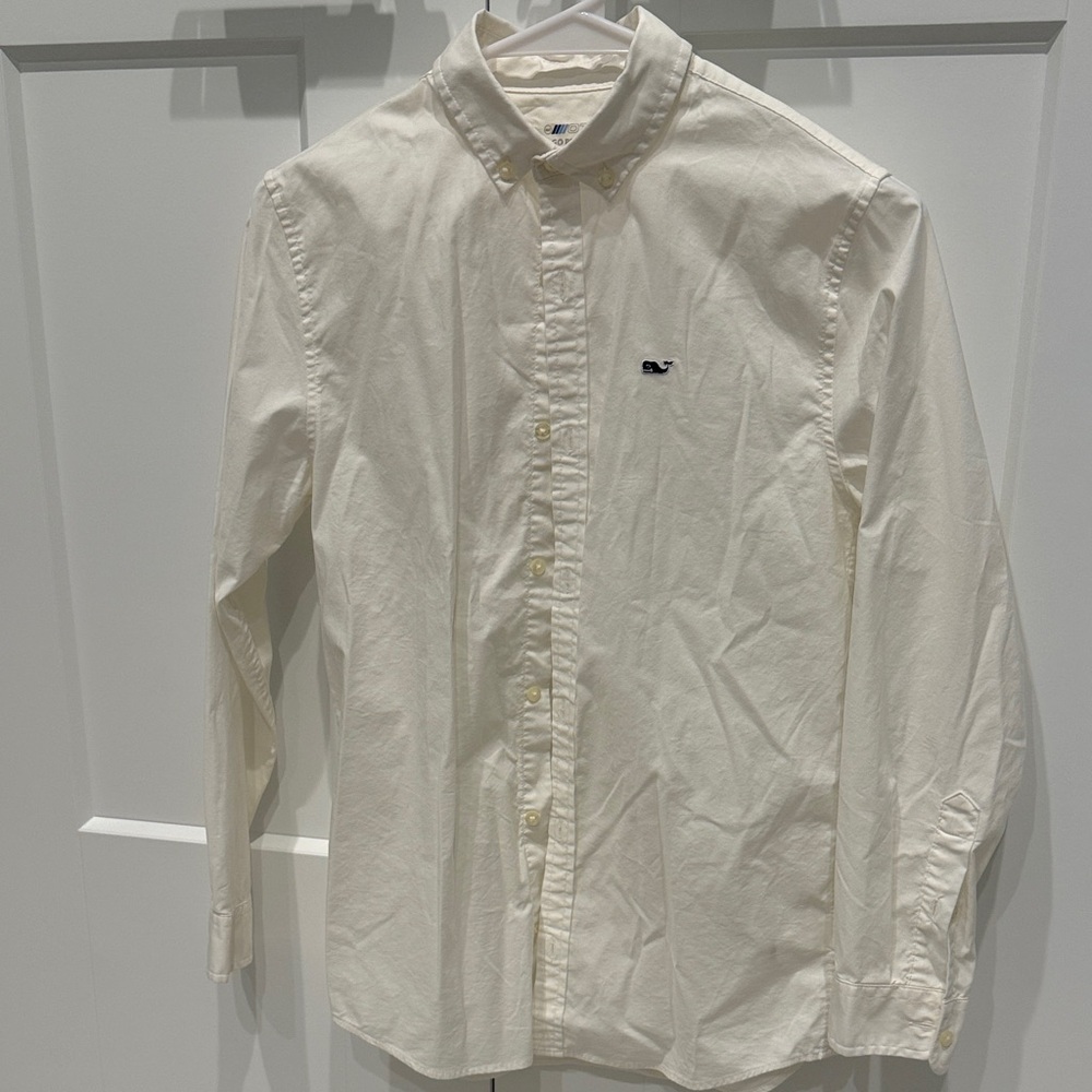 Vineyard Vines Cream Kids Button-Down Shirt